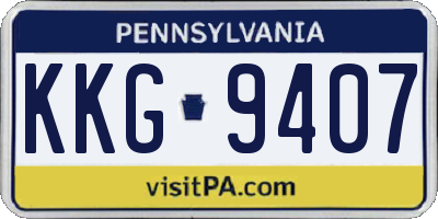 PA license plate KKG9407