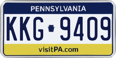 PA license plate KKG9409