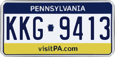 PA license plate KKG9413