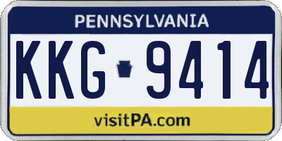 PA license plate KKG9414