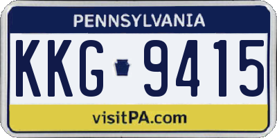 PA license plate KKG9415