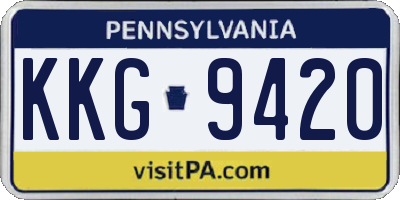 PA license plate KKG9420