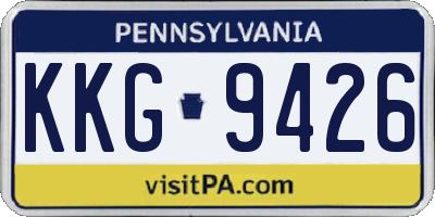 PA license plate KKG9426