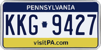 PA license plate KKG9427