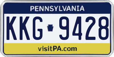 PA license plate KKG9428
