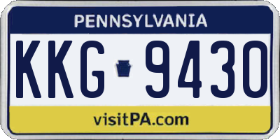 PA license plate KKG9430