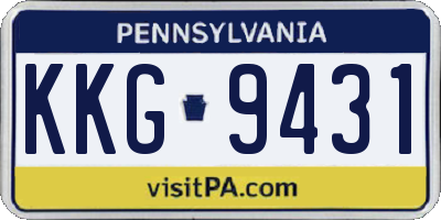 PA license plate KKG9431