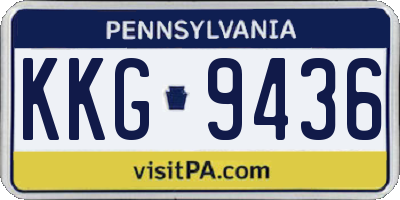 PA license plate KKG9436