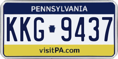 PA license plate KKG9437
