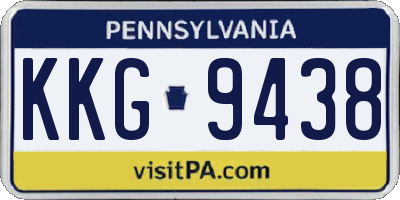 PA license plate KKG9438
