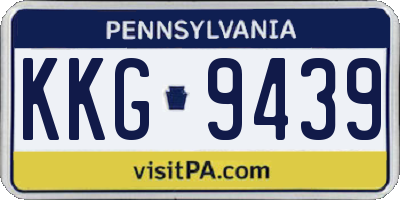 PA license plate KKG9439