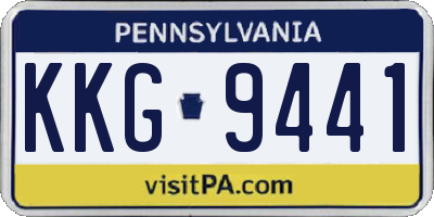 PA license plate KKG9441