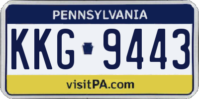 PA license plate KKG9443