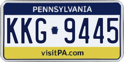 PA license plate KKG9445