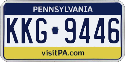 PA license plate KKG9446