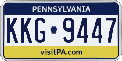 PA license plate KKG9447