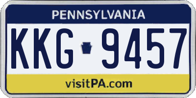 PA license plate KKG9457