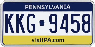 PA license plate KKG9458