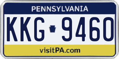 PA license plate KKG9460