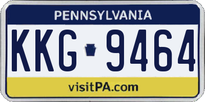 PA license plate KKG9464