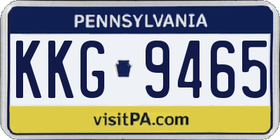 PA license plate KKG9465