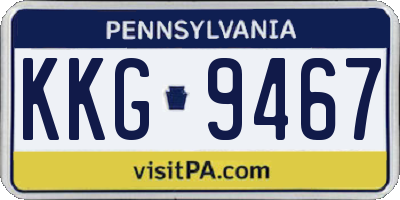 PA license plate KKG9467