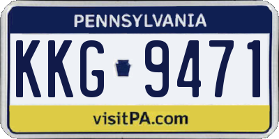 PA license plate KKG9471
