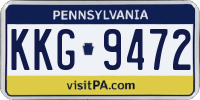 PA license plate KKG9472
