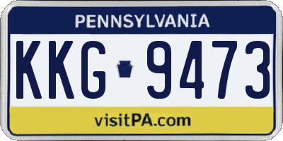 PA license plate KKG9473