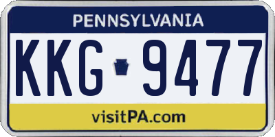 PA license plate KKG9477