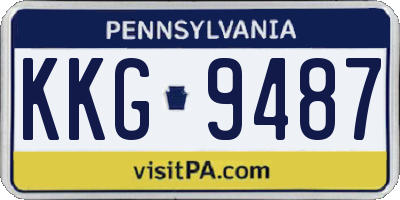 PA license plate KKG9487