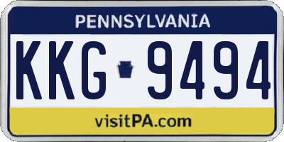 PA license plate KKG9494