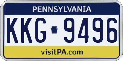 PA license plate KKG9496