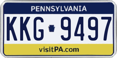 PA license plate KKG9497