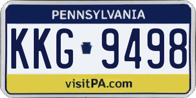 PA license plate KKG9498
