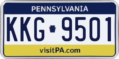 PA license plate KKG9501