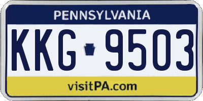 PA license plate KKG9503