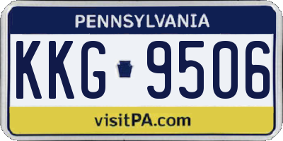 PA license plate KKG9506