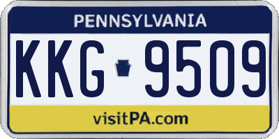 PA license plate KKG9509