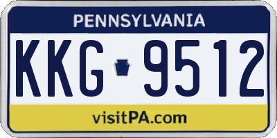 PA license plate KKG9512