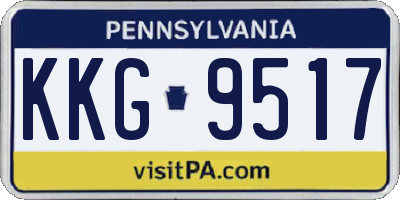 PA license plate KKG9517