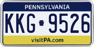 PA license plate KKG9526