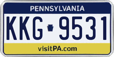 PA license plate KKG9531
