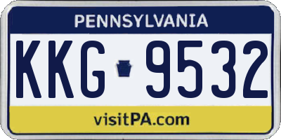 PA license plate KKG9532