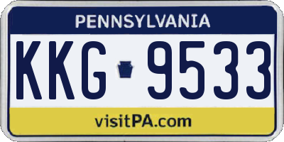 PA license plate KKG9533