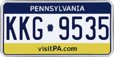 PA license plate KKG9535