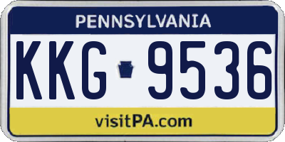 PA license plate KKG9536
