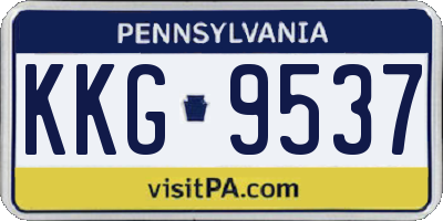 PA license plate KKG9537