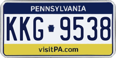 PA license plate KKG9538