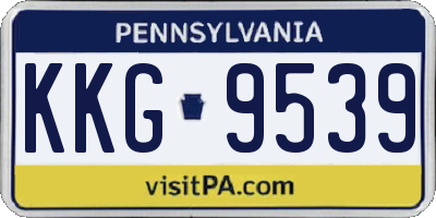PA license plate KKG9539